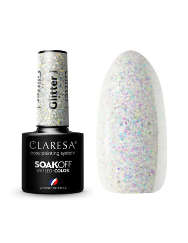CLARESA Hybrid nail polish GLITTER 1 -5g