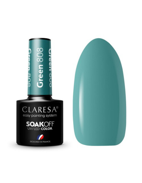 CLARESA Hybrid polish GREEN 808 -5g