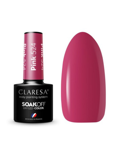 CLARESA Hybrid nail polish Pink 524 -5g