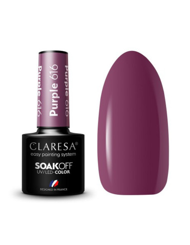 CLARESA Hybrid polish PURPLE 616 -5g