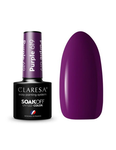 CLARESA Hybrid polish PURPLE 619 -5g