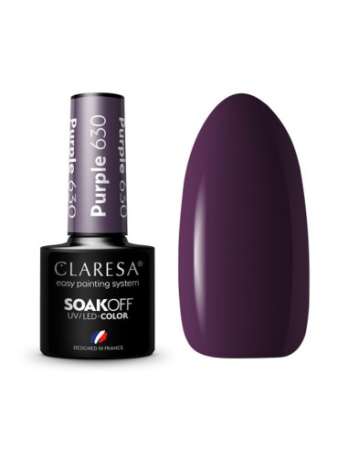 CLARESA Hybrid polish PURPLE 630 -5g