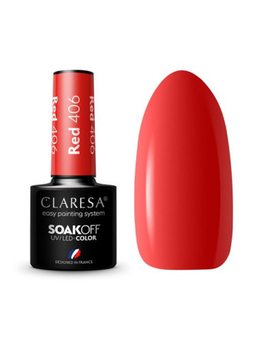 CLARESA Hybrid nail polish RED 406 5g