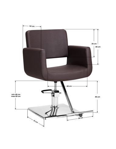 Gabbiano Helsinki hairdressing chair brown 