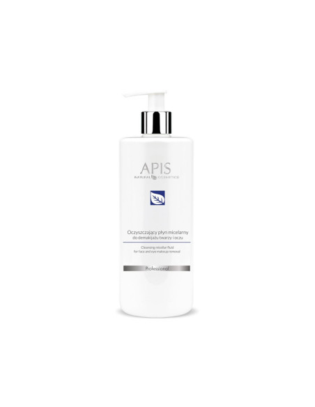 Apis cleansing micellar water for face and eye make-up removal 500ml