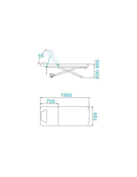 Electric bed massage azzurro 329e 1 pot. White