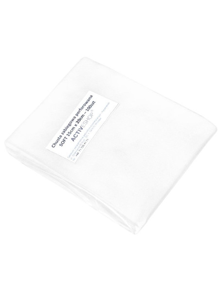 Disposable surgical scarves, perforated, 100 pieces 15x20 cm white