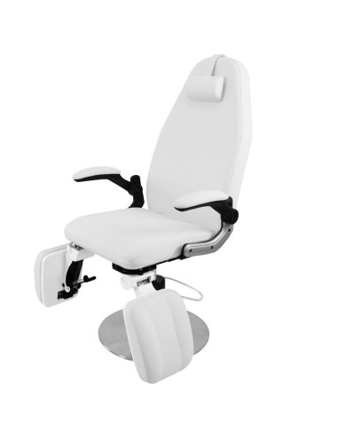 Hydraulic podiatry chair azzurro 713a white