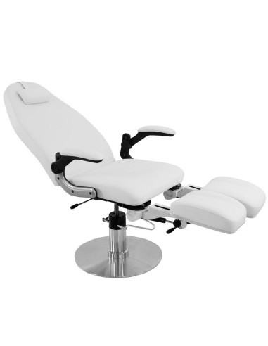 Hydraulic podiatry chair azzurro 713a white