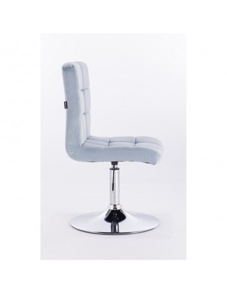 Hroove Salon Chair - Light Grey Velour Bella Furniture IrelandBFHR7009N