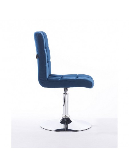 Hroove Salon Chair - Blue Velour Bella Furniture Ireland BFHR7009N