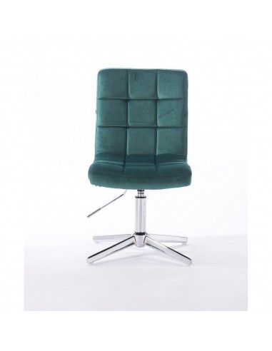 Hroove Salon Chair -  Green Velour Bella Furniture BFHR7009CROSS