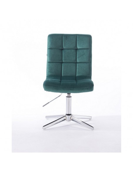 Hroove Salon Chair -  Green Velour Bella Furniture BFHR7009CROSS