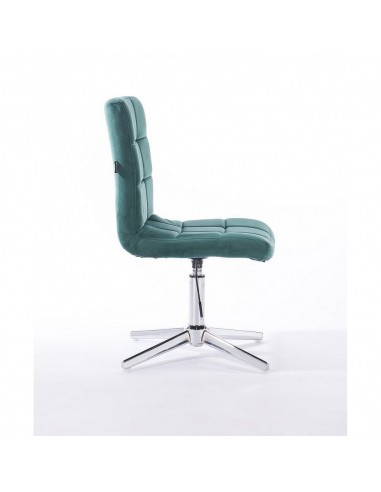 Hroove Salon Chair -  Green Velour Bella Furniture BFHR7009CROSS
