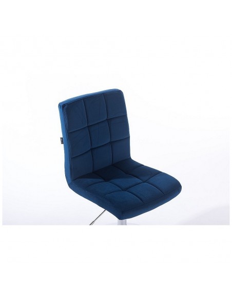Hroove Salon Chair -  Blue Velour Bella Furniture Ireland Dublin BFHR7009CROSS