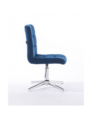 Hroove Salon Chair -  Blue Velour Bella Furniture Ireland Dublin BFHR7009CROSS