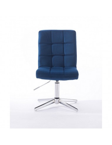 Hroove Salon Chair -  Blue Velour Bella Furniture Ireland Dublin BFHR7009CROSS