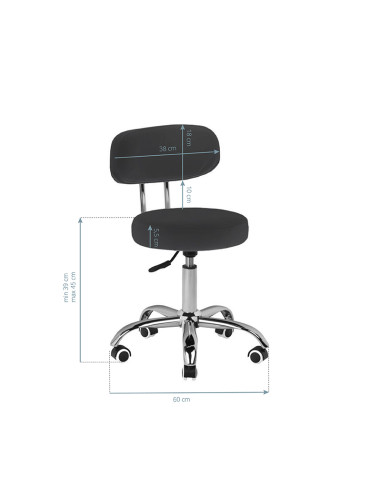 Cosmetic stool for pedicure a-007 black