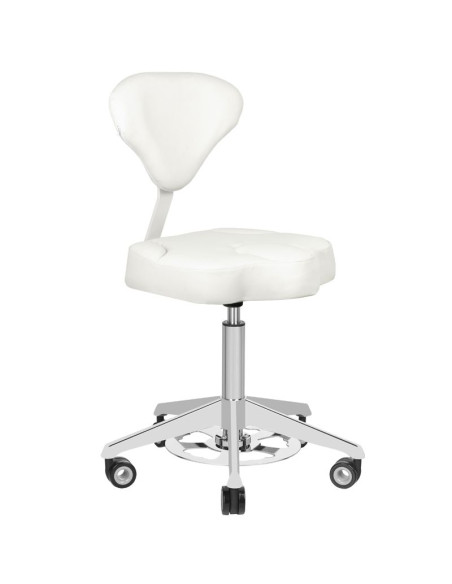 Azzurro 156f bump-up white cosmetic stool