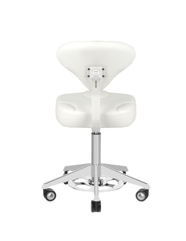 Azzurro 156f bump-up white cosmetic stool