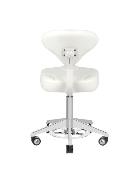 Azzurro 156f bump-up white cosmetic stool