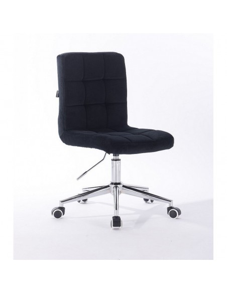Hroove Chair On Wheels - Black Velour Bella Furniture Ireland BFHR7009K