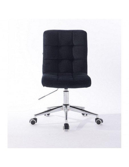 Hroove Chair On Wheels - Black Velour Bella Furniture Ireland BFHR7009K