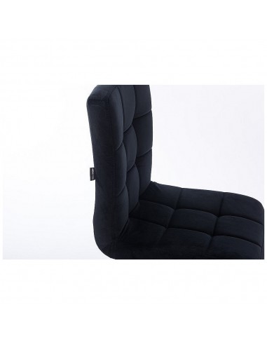 Hroove Chair On Wheels - Black Velour Bella Furniture Ireland BFHR7009K