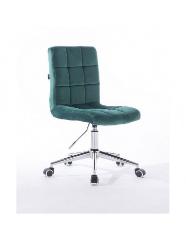 Hroove Chair On Wheels - Green Velour Bella Furniture Ireland BFHR7009K