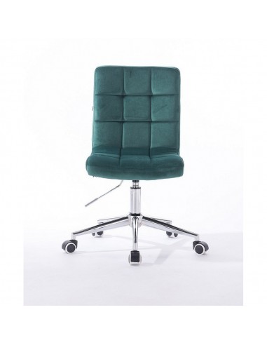 Hroove Chair On Wheels - Green Velour Bella Furniture Ireland BFHR7009K