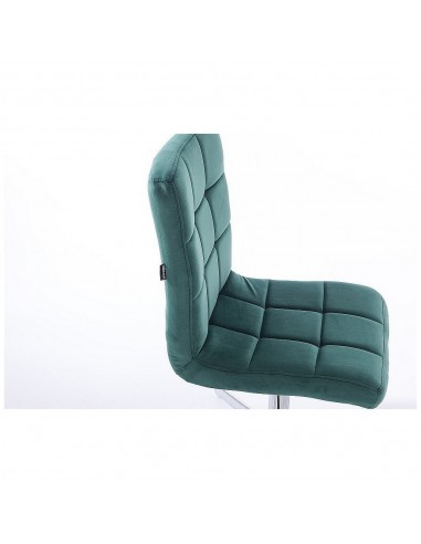 Hroove Chair On Wheels - Green Velour Bella Furniture Ireland BFHR7009K