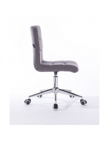 Hroove Chair On Wheels - Grey Velour Bella Furniture Ireland BFHR7009K