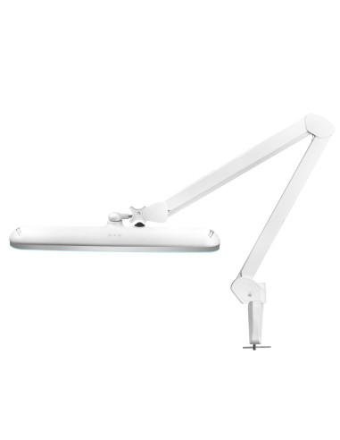 Elegant LED workshop lamp 801 l with a vice reg. white light intensity