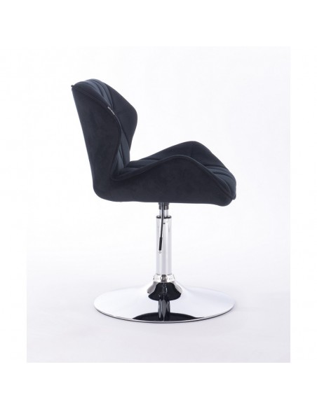 Hroove Salon Chair - Black Velour Bella Furniture Ireland BFHR111N