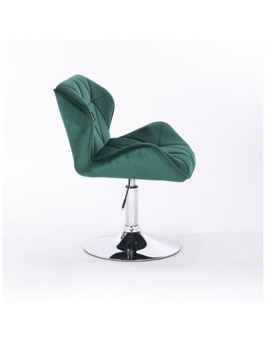 Hroove Salon Chair - Green Velour Bella Furniture Ireland BFHR111N