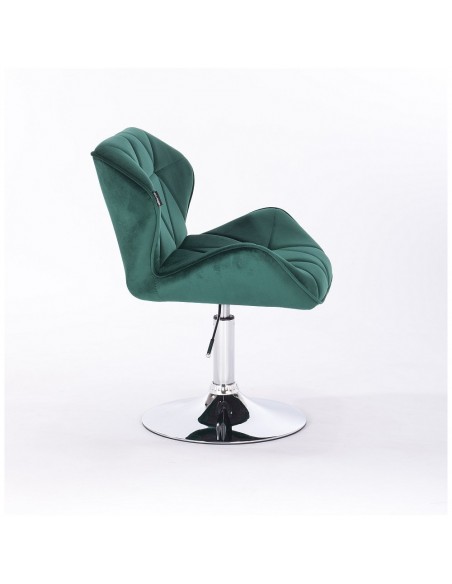 Hroove Salon Chair - Green Velour Bella Furniture Ireland BFHR111N
