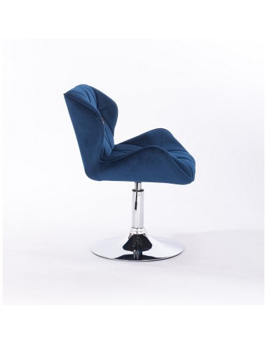 Hroove Salon Chair - Blue Velour Bella Furniture Ireland BFHR111N