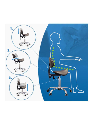 Cosmetic stool 1025 gray giovanni