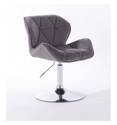 Hroove Salon Chair - Grey Velour Bella Furniture Ireland BFHR111N