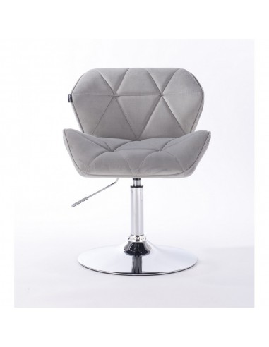 Hroove Salon Chair - Light Grey Velour Bella Furniture Ireland BFHR111N