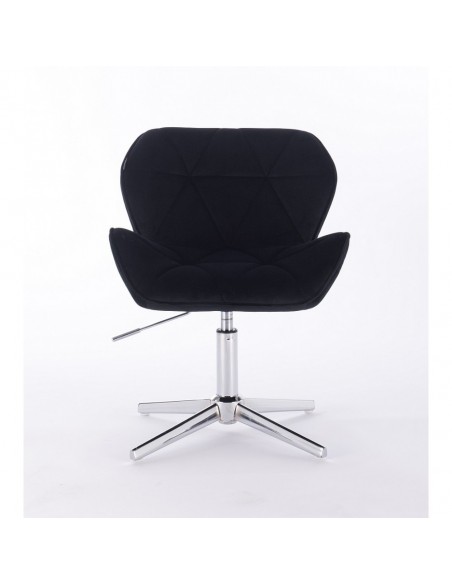 Hroove Salon Chair - Black Velour Bella Furniture Ireland BFHR111CROSS