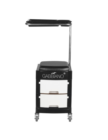 Helper - pedicure stool 16 plus black / white