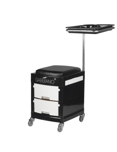 Helper - pedicure stool 16 plus black / white