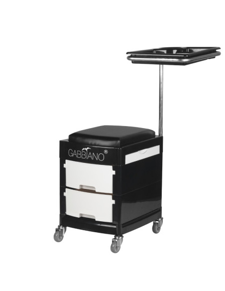 Helper - pedicure stool 16 plus black / white