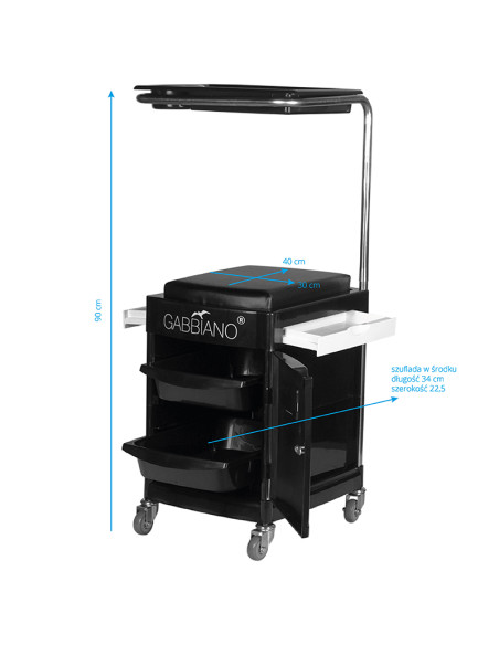 Helper - 23 plus black pedicure stool
