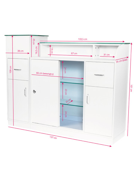 Gabbiano reception desk q-0333