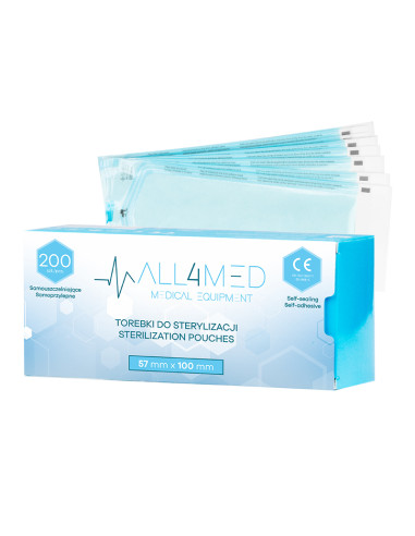 All4med Autoclavable bags 57mm x 100mm 200pcs