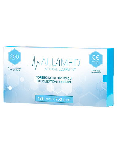 All4med Autoclavable bags 135mm x 250mm 200pcs