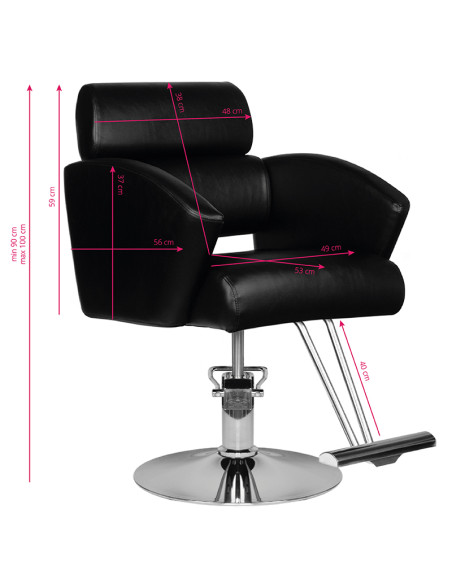 Hair system hs02 barber chair black
