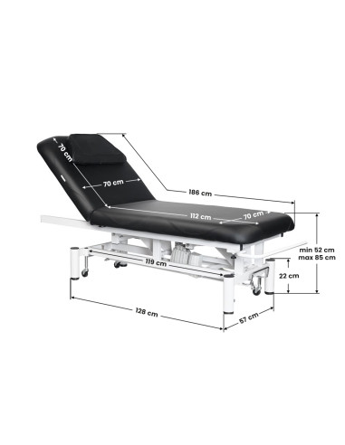Electric bed for massage azzurro 684 1 strong black
